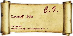 Czumpf Ida névjegykártya
