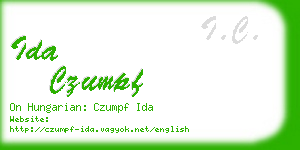 ida czumpf business card